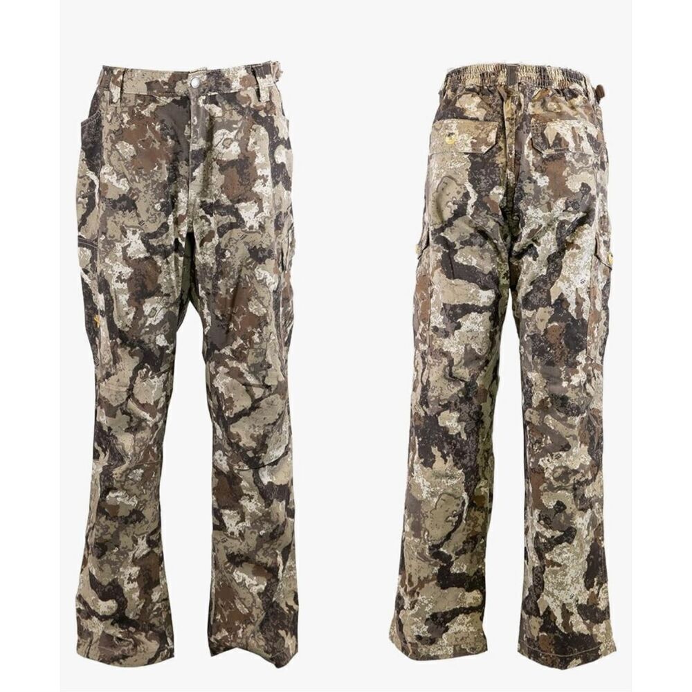 HOT SHOT Men’s Camo Performance Pant, Multi-Pocket Adjustable Waist Pants